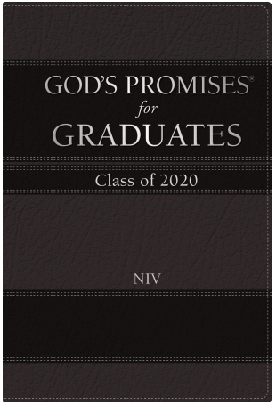 God's Promises for Graduates book - Black cover - can add imprint on cover